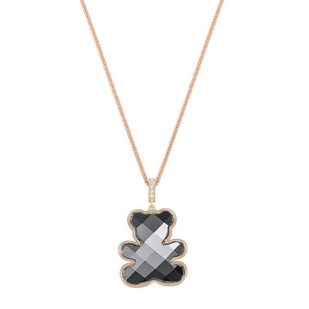 Black Crystal Bear Necklace - Picture 8 of 8